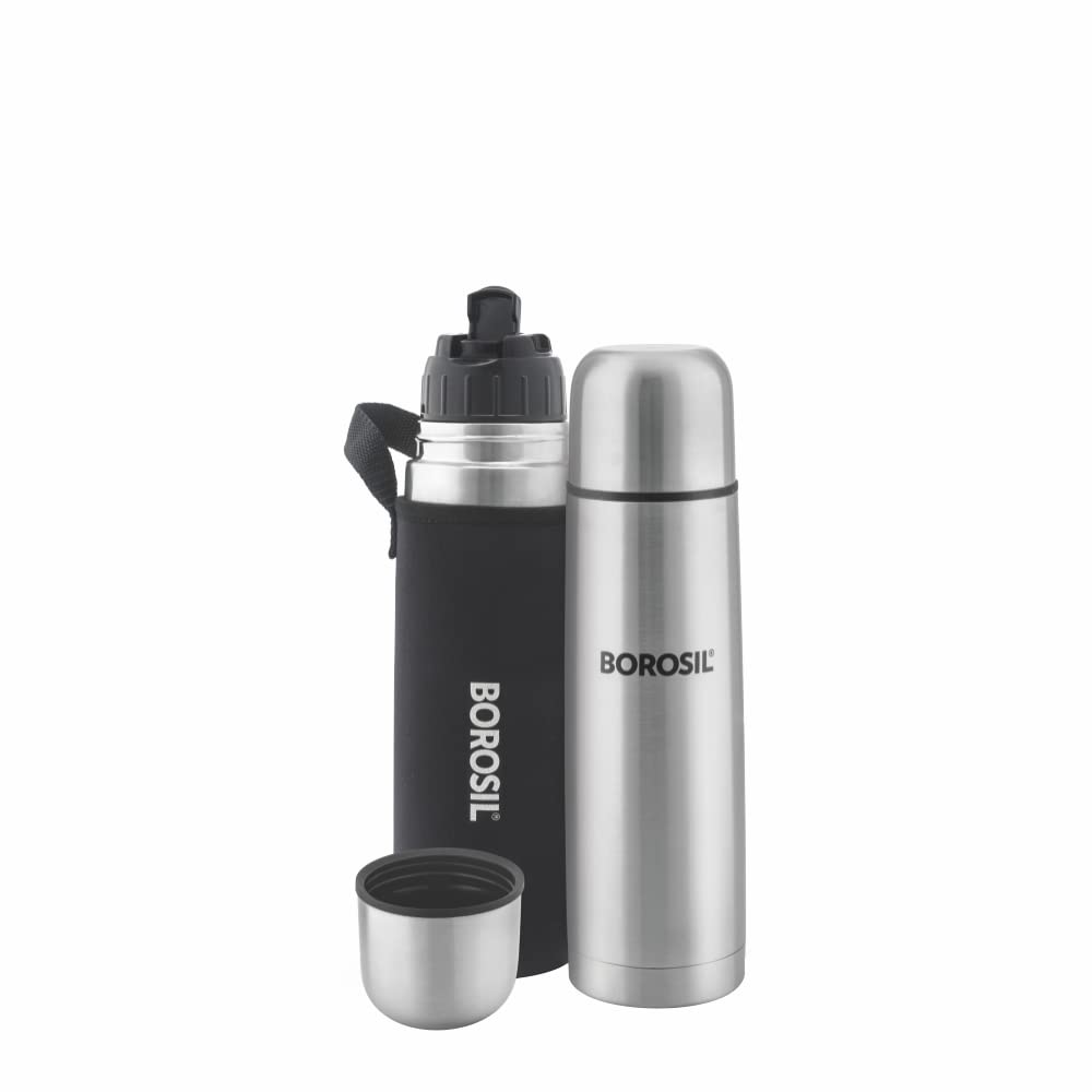 Borosil Hydra Thermo 500 ml Stainless Steel Water Bottle